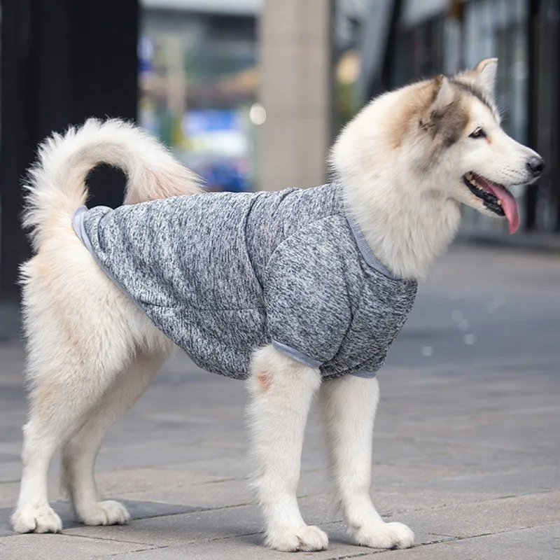 Winter Warm Large Dog Clothes Hoodie Coat Sweater for dogs Pet Golden Retriever Labrador Alaskan | Дом и сад
