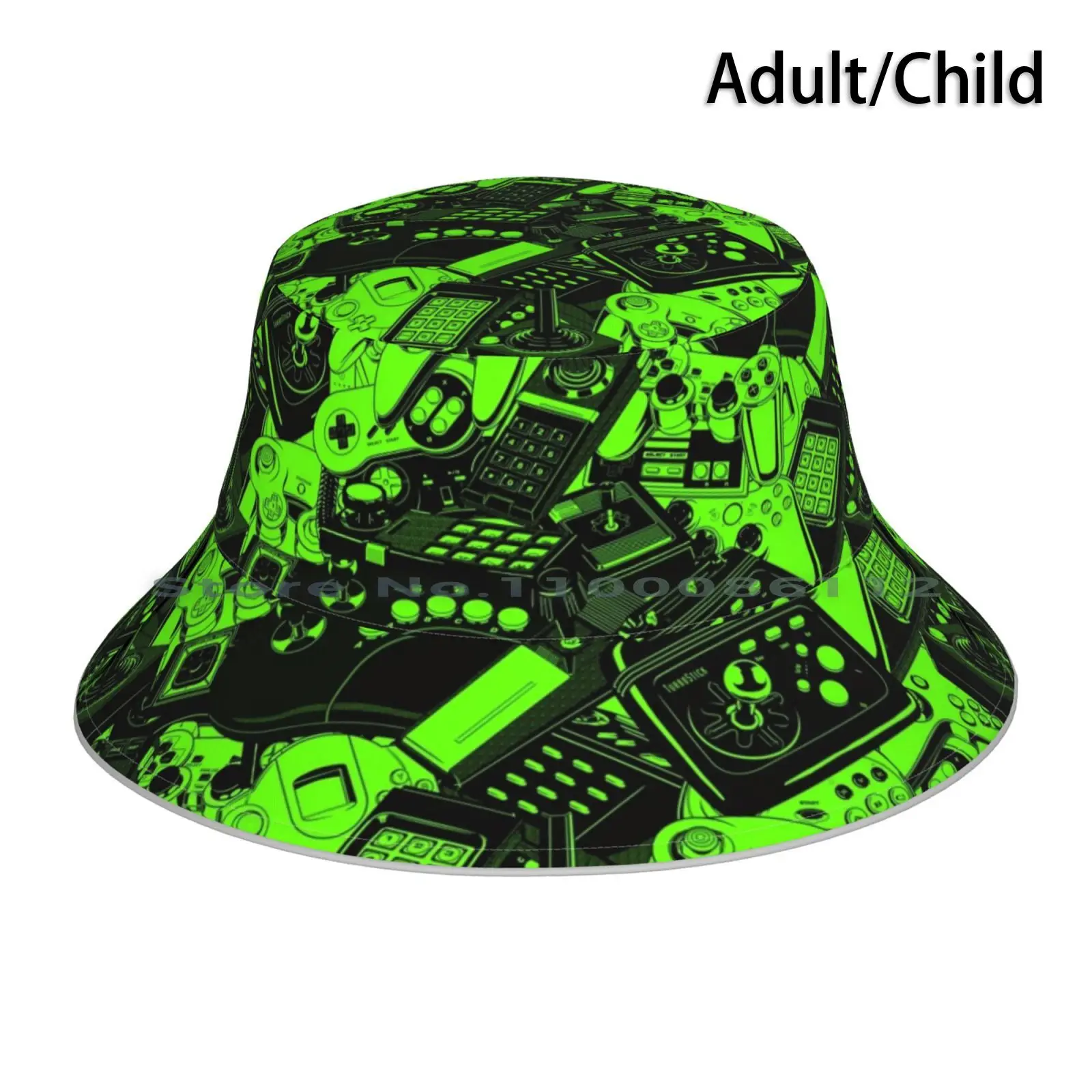 

Ретро дизайн 6 Панама Солнцезащитная шапка Ретро геймер гик для видеоигр узор Playstation винтажная Складная уличная