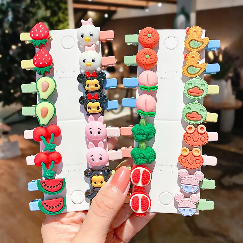 

10pcs Mini Resin Plastic Animal Fruit Flower Hair Clips Hairpins for Girl Baby Kid Hair Pins Headwear Hair Ornaments Accessories