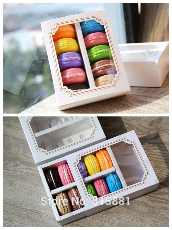 Window Macaron boxes Gift chocolate box cookie 20PCS/LOT | Дом и сад