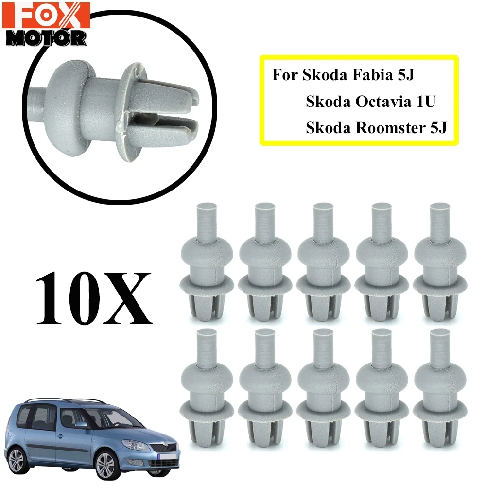 10 шт. для Skoda Fabia 5J Octavia 1U Roomster 1997 2012 серый загрузки посылки Полка вешалка зажимы