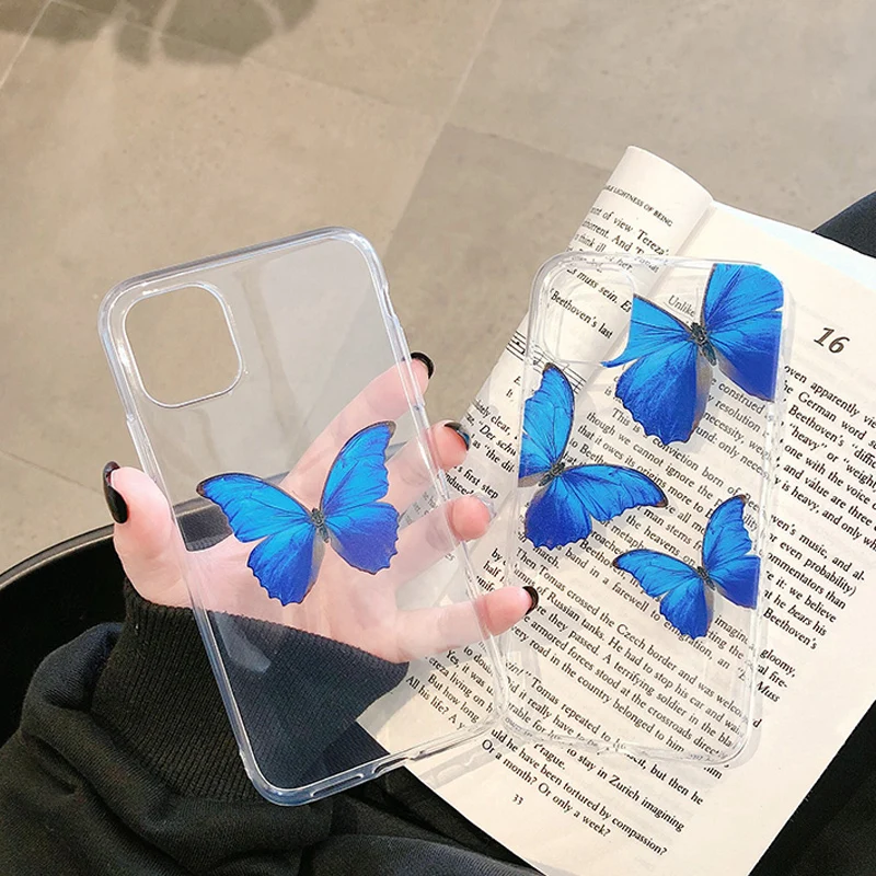 Phone Case For Iphone XS Coque Butterfly Pattern Soft TPU Luxury X 7 8 Plus 7Plus 6 S 6S 5 5S SE 2020 Cover |