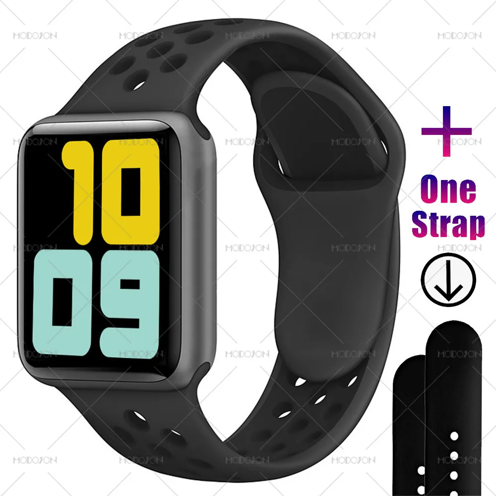black gray black MODOSON умные часы iwo 11 мини серия 5 монитор сердечного ритма кровяное Кислородное давление Smartwatch PK iwo 12 для Apple iphone Android - Цвет: black gray black