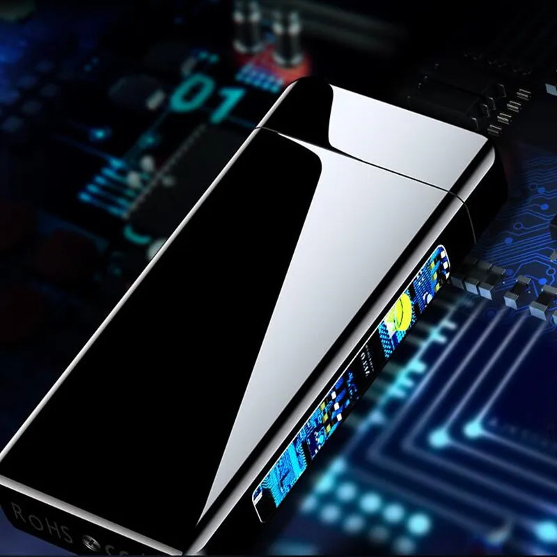 Новые творческие пламени дуги USB Зажигалка сигарета с зарядкой от Ветрозащитная