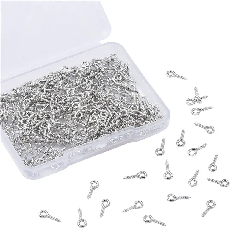 Джули Wang 300 шт./кор. крошечный маленькие Мини-утюг с глазком Eyepins крючки станок и
