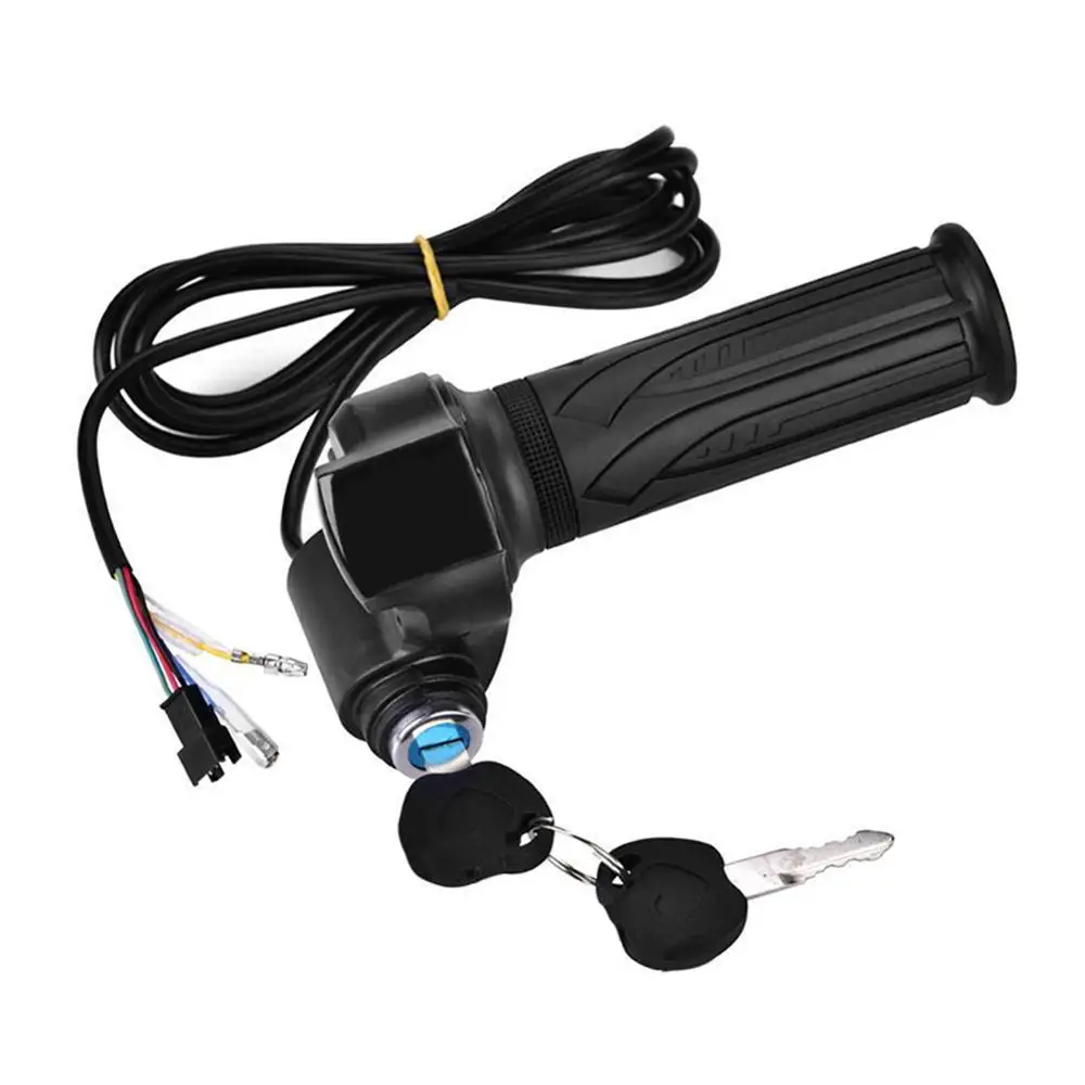 

Electric Bike Scooter Throttle Grip Handlebar 24-72V LED Digital Meter Speed Adjustment Handle Key Lock Display Battery Power