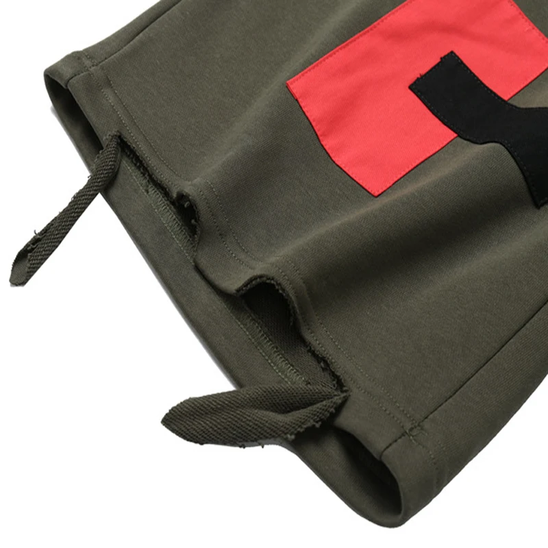 

ELKMU Harajuku Streetwear Patchwork Shorts Men 2021 Summer Shorts Loose Knee Length Pants Male Bottoms Elastic Waist HE995