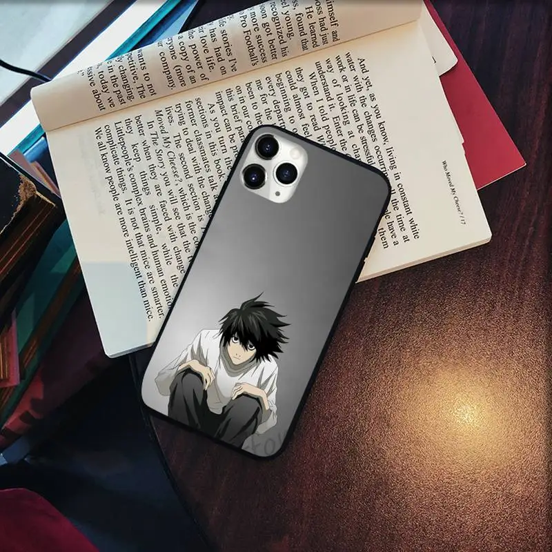 

Death Note anime manga LLawliet Phone Case for iPhone 11 12 pro XS MAX 8 7 6 6S Plus X 5S SE 2020 XR Soft silicone