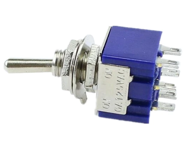 10 Pcs AC 125V 6A Amps ON/ON 2 Position DPDT Toggle Switch New MTS-202 BLUE S | Обустройство дома