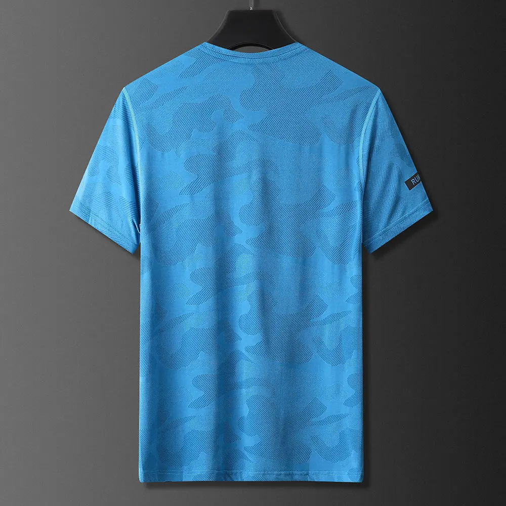 Men's Running T-Shirts, Quick-Drying Fitness Sports T-Shirts, Gymnastic Running Shirts, T Shirt for Men,Printing Football Shirts