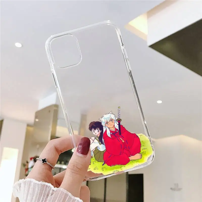 

Anime Inuyasha Phone Case Transparent for iPhone 11 12 mini pro XS MAX 8 7 6 6S Plus X 5S SE 2020 XR