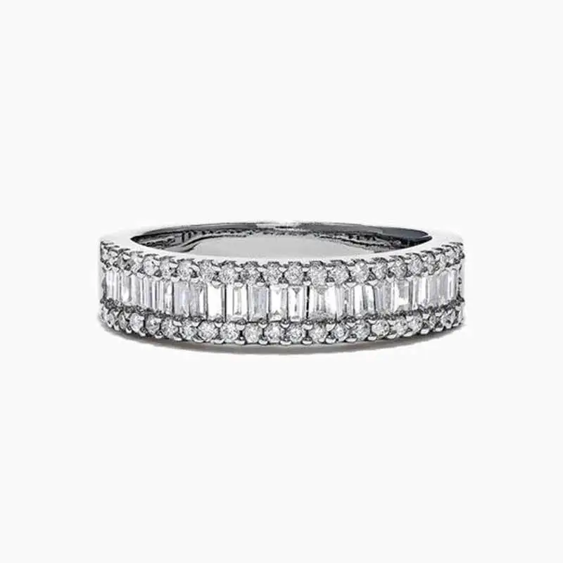 Luxury Rings 925 Sterling Silver Woman Wedding Bands Geometric AAA Zircon Ring Christmas Gift Fashion Jewelry