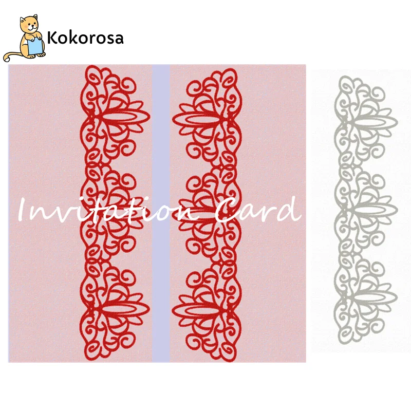 Kokorosa кружевной каймой край металлический Трафаретный вырубной штамп