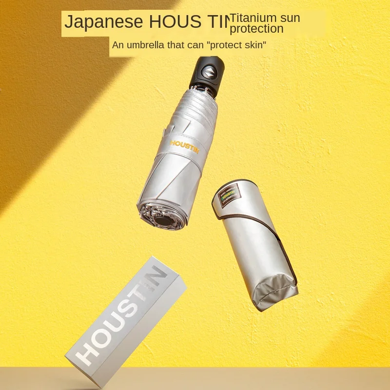 Зонт с защитой от ультрафиолета Женский автоматически складывающийся зонтик