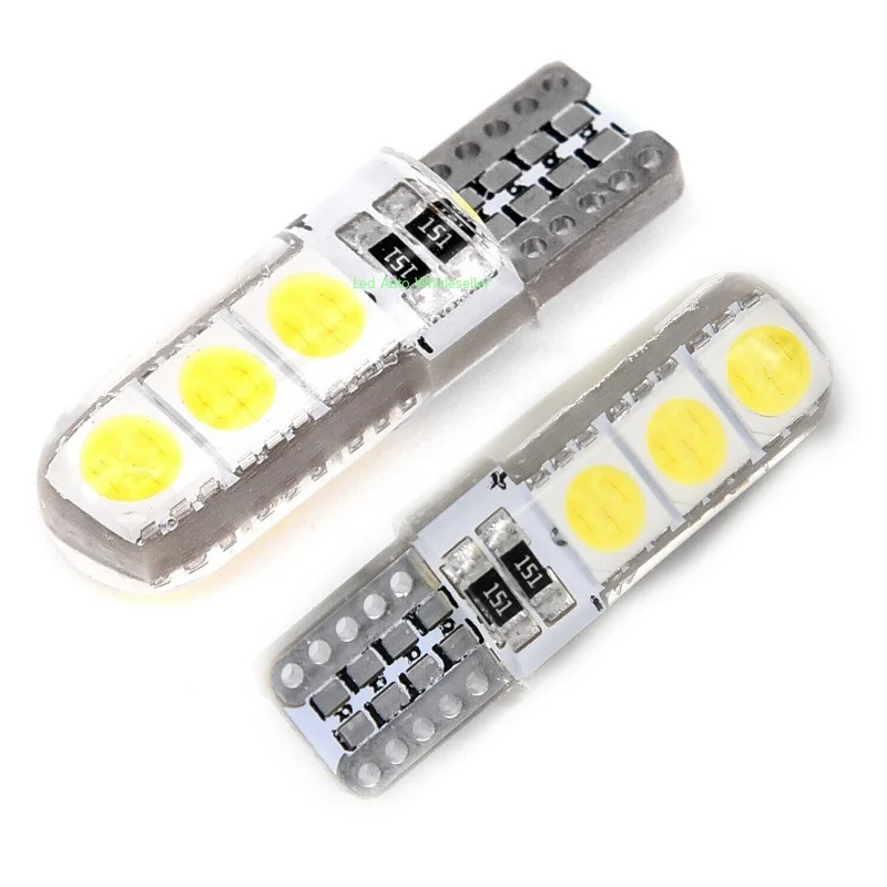 

500x T10 W5W 192 5630 LED Lights Silica Gel Waterproof Wedge Light 5730 Silicone Car Parking Light Auto Clearance Bulb 12V Lamp