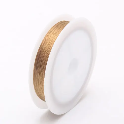 Khaki 004 1roll/lot 0.3/0.5/0.7/1.0MM Mixed multicolor options Nylon Thread line/wire/rope choker earrings Bracelet necklace jewelry makin - Цвет: Khaki 004