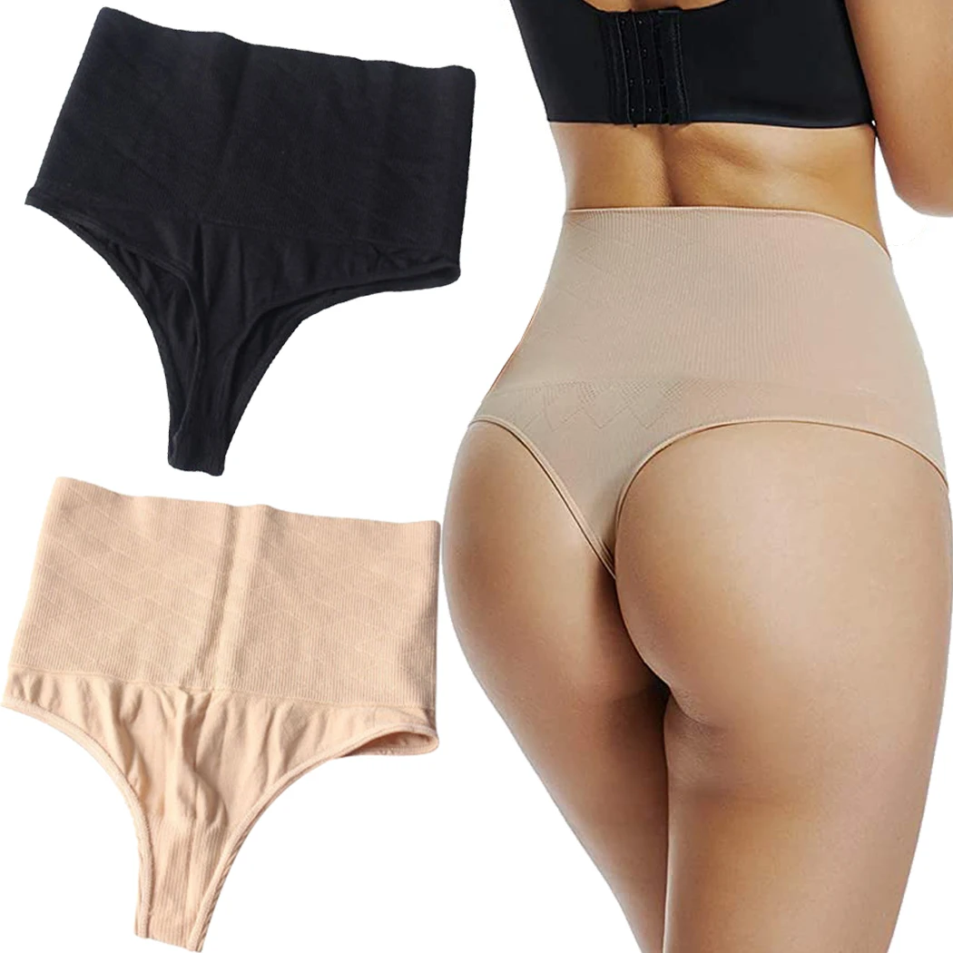 Женские стринги с высокой талией сексуальные трусики живот формирование бедер