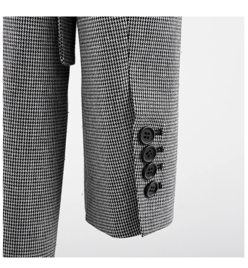 

Plaid Loose Fit Asymmetric Split Joint Woolen Coat Parkas New Long Sleeve Women Fashion Tide Autumn Winter 2021 1DD2431