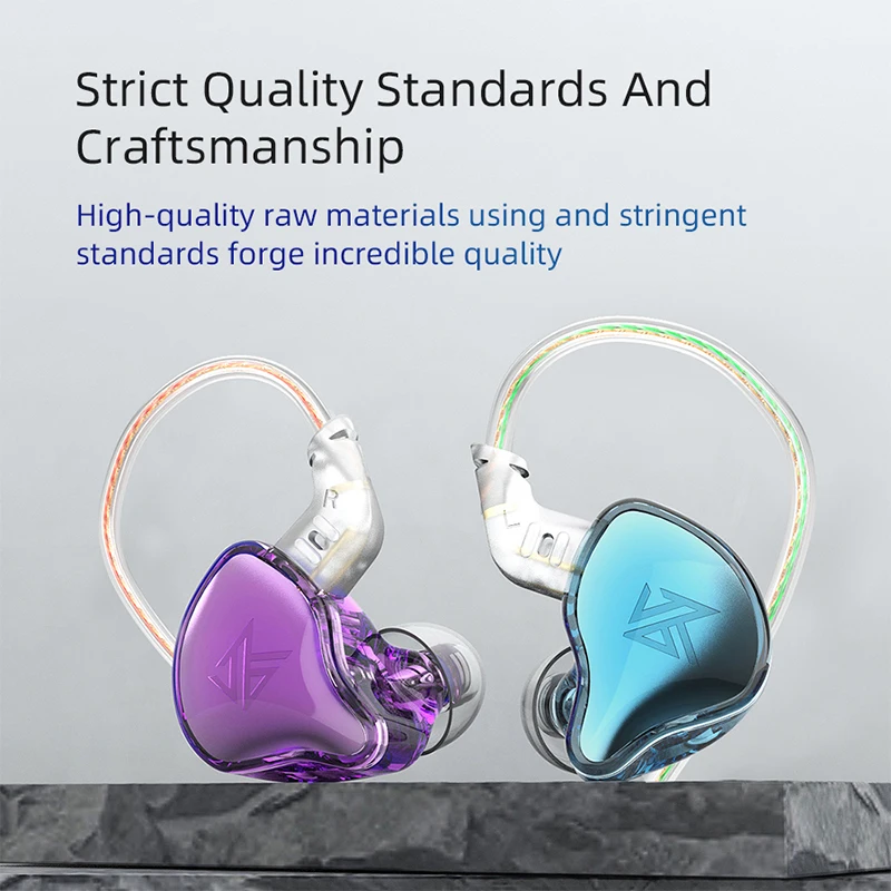 Фото KZ EDC Проводные наушники HIFI Басовые наушники-вкладыши Монитор IEMs Наушники Спортивная игровая гарнитура с шумоподавлением №2