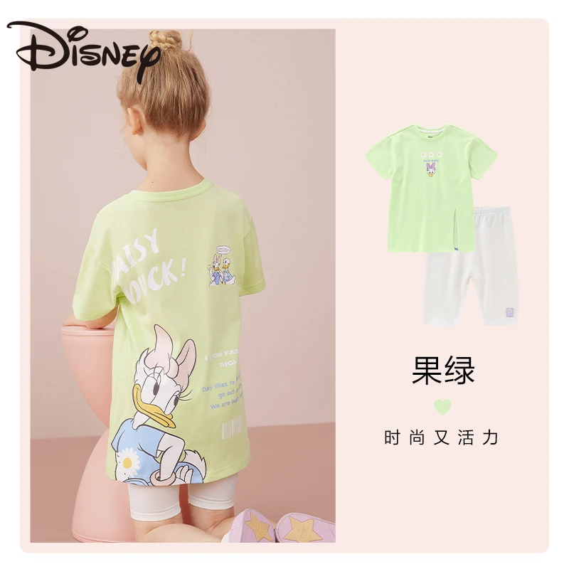 

Disney Children's Clothing Girls' Cartoon Mickey Tennis Suit Sports Suit Summer T-shirt Leggings 2-Piece Set