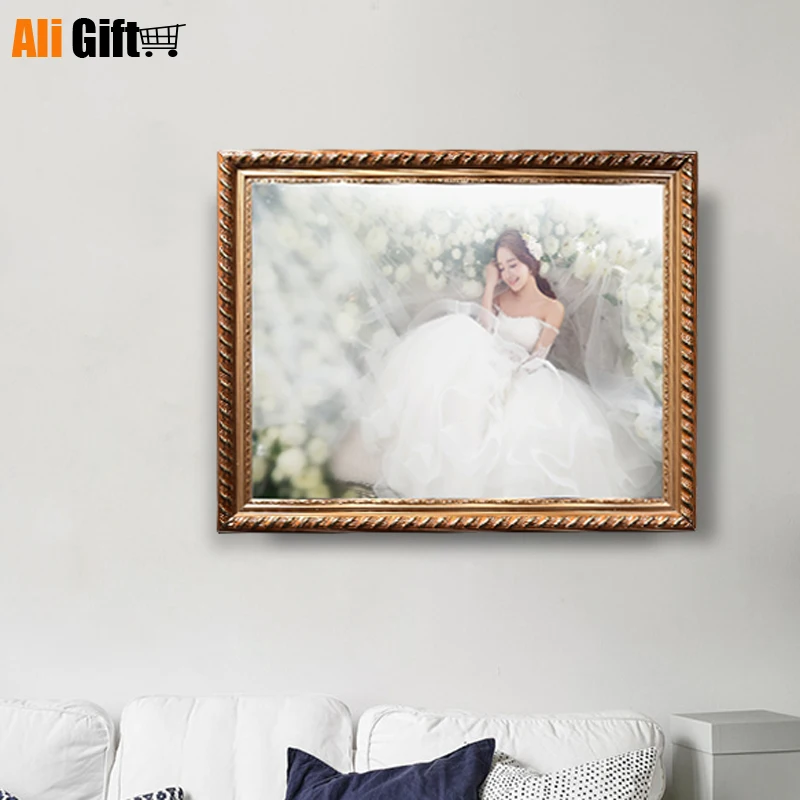 Простая современная Европейская фоторамка из твердой древесины A3 A4 Свадебная