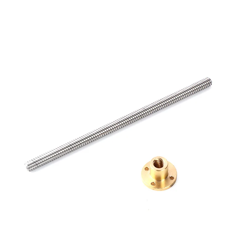 1pcs T12 lead screw 1000mm Customized any length Pitch 2 3 4 8 10 12 304 stainless steel Trapezoidal with brass nut | Обустройство