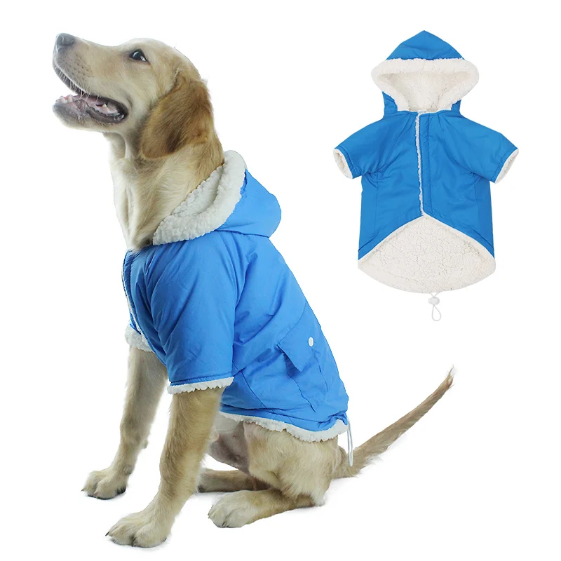 

2021 Новое теплое зимнее пальто для собак модные Стиль из мягкой флисовой ткани, на открытом воздухе, утепленные куртки, толстовки с капюшоном...
