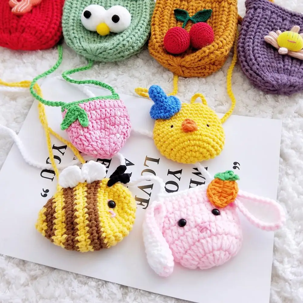 Pet out from the backpack small Outing snack pack Portable cat bag Teddy bear knitting Animal shape Cute Dog Bag | Дом и сад