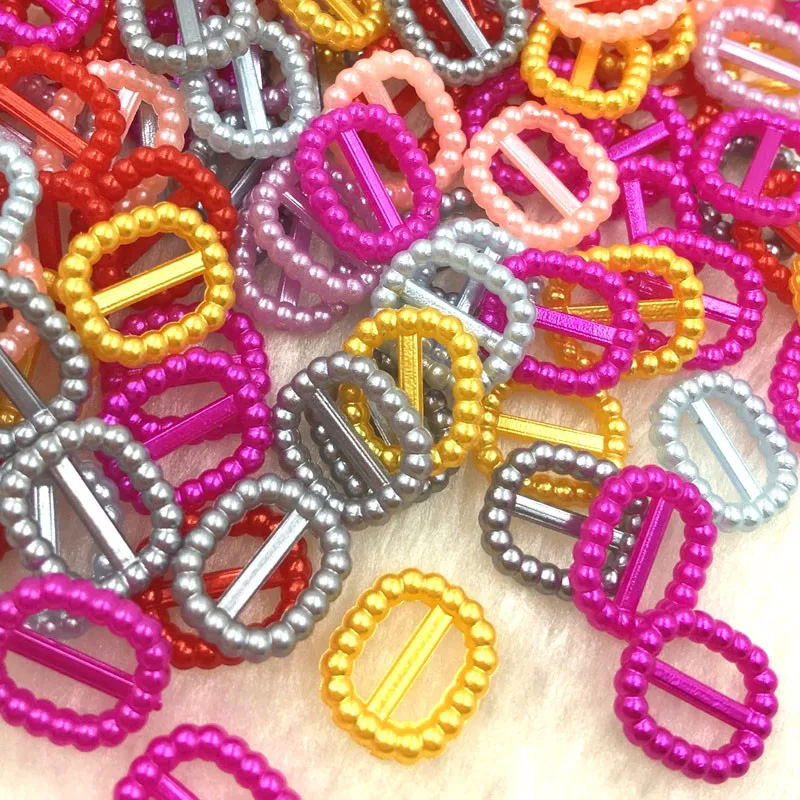 Бусины из АБС пластика с плоским основанием смешанные/белые/бежевые бусины