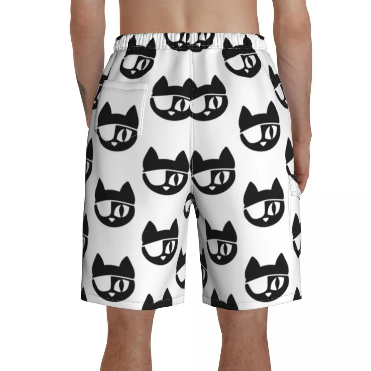 

Kitty Board Shorts Polyester Swimming Trunks Bathing Funny Men Swim Trunks