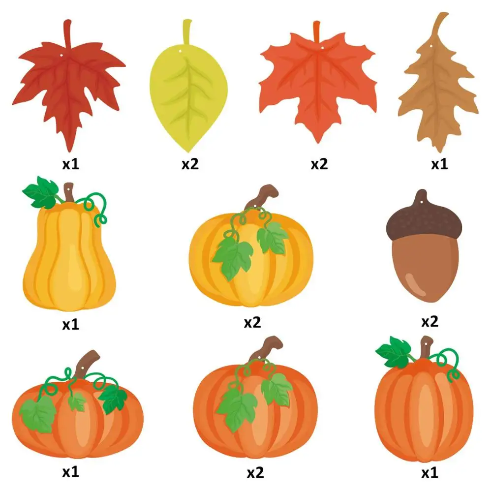 30CT осень тема вечерние Висячие фольга декоративные завитки тыквы кленовые