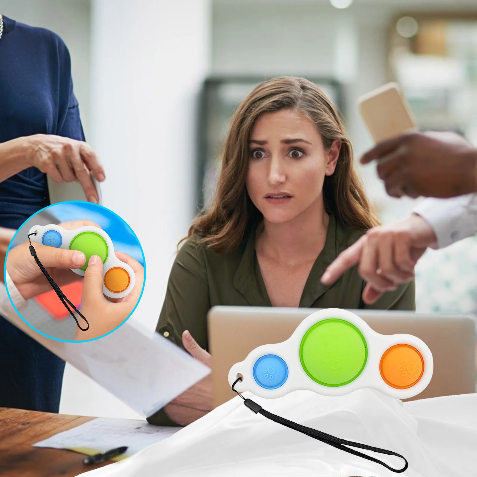 

2021 Newest Montessori Antistress Fidget Children Toys Simple Dimple Toy Pressure Reliever Board Controller Educational Toy FE