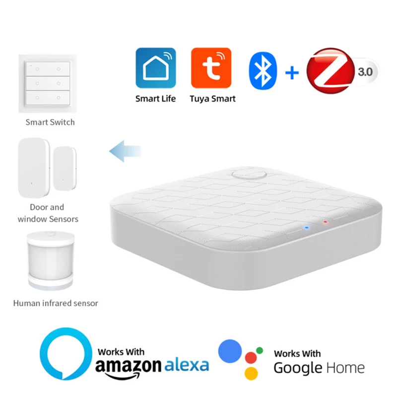 

Tuya Wifi Zigbee Hub Smart Gateway Remote Voice Control Home Smart Home Bridge Control Centor Work With Alexa Google Home App