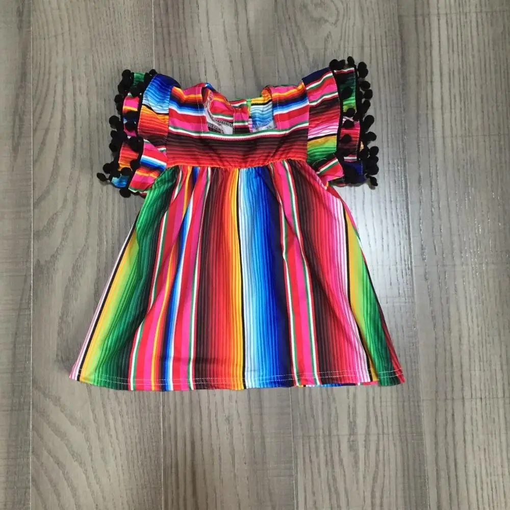 Одежда для маленьких девочек топ в разноцветную полоску одежда детей на весну и