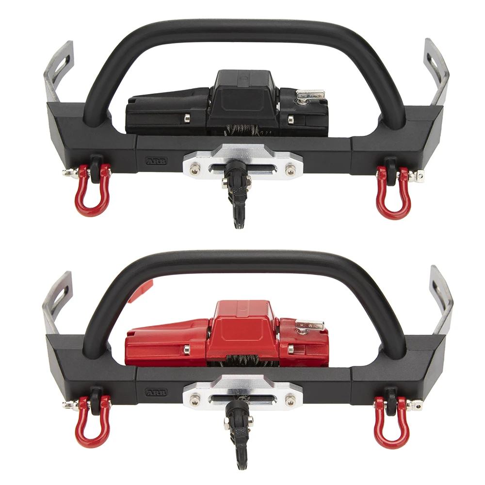 

RC Rock Car Metal Front Bumper with Winch for 1/10 RC Crawler Car Axial SCX10 90046 T-RX4 Accessories