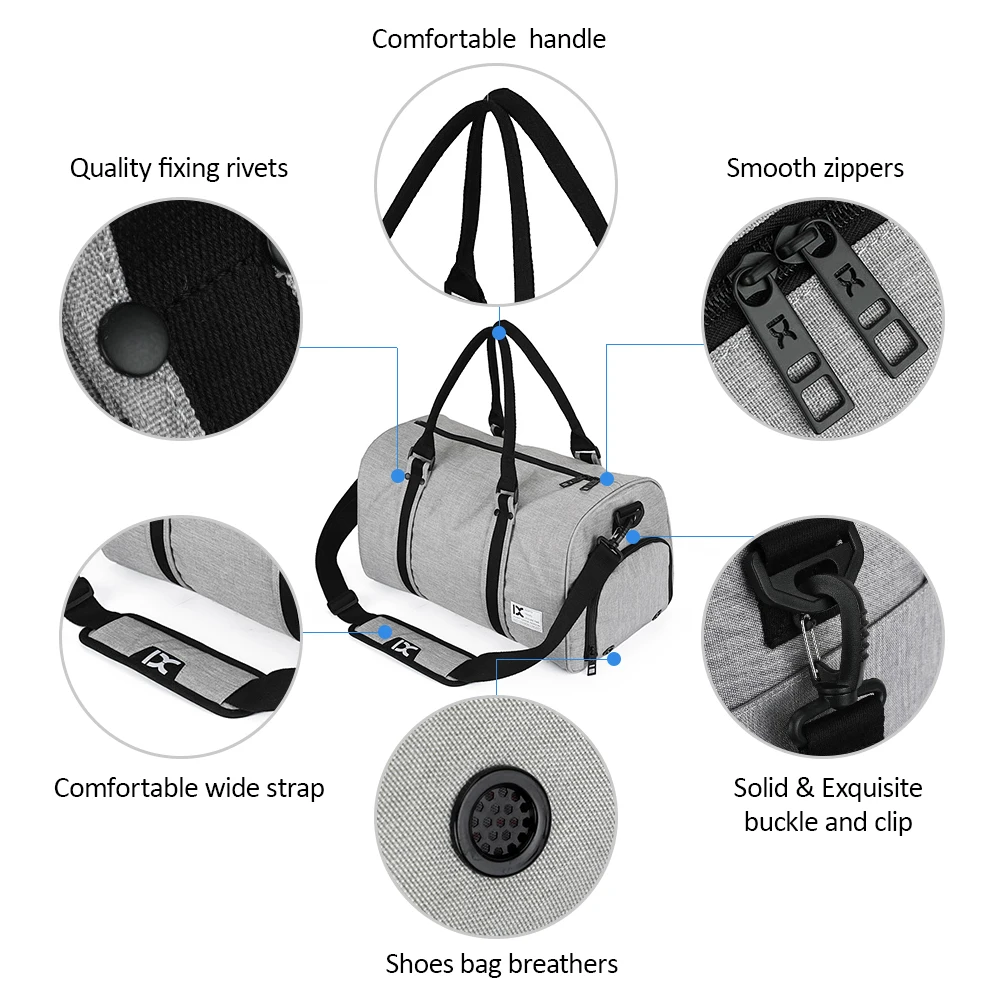 Сумка спортивная женская/Мужская водонепроницаемая 28 л с отделением для обуви |