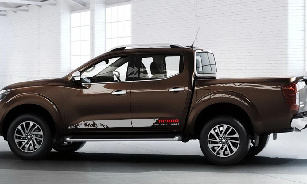 2 шт. автомобильные длинные полосы наклейки для Nissan NAVARA NP300 DIY Авто Боковая дверь виниловая пленка наклейка спортивный стиль Тюнинг автомобиля аксессуары