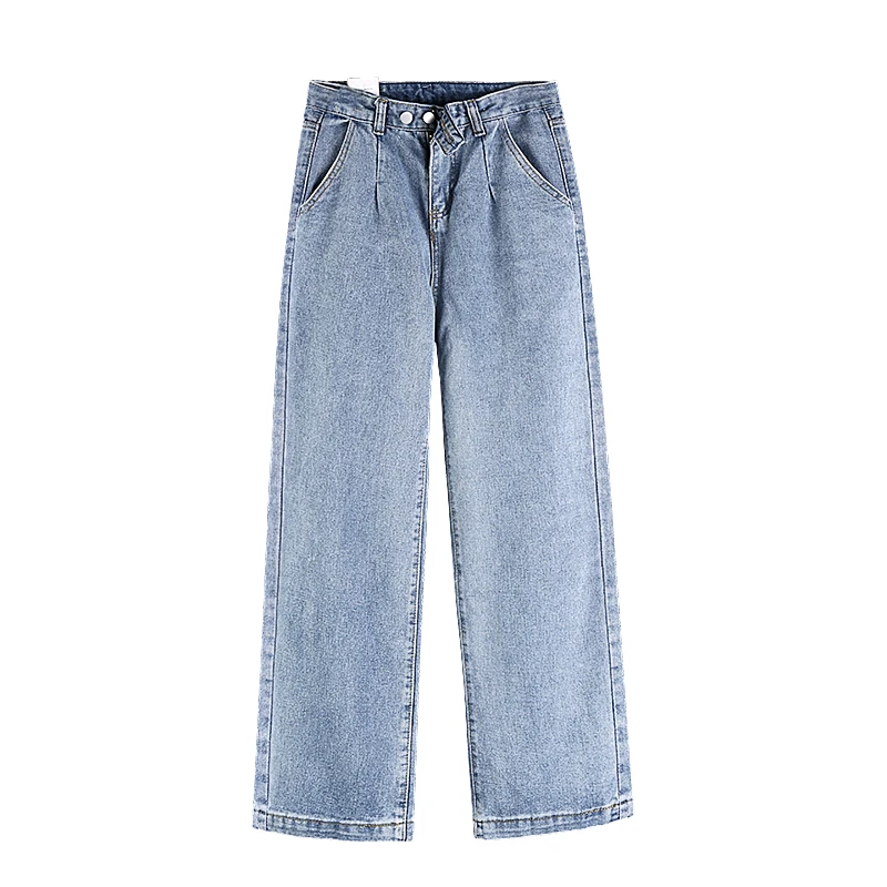 

Woman Jeans High Waist Clothes Wide Leg Denim Clothing Blue Streetwear Vintage Quality 2020 New Fashion Harajuku Straight Pants