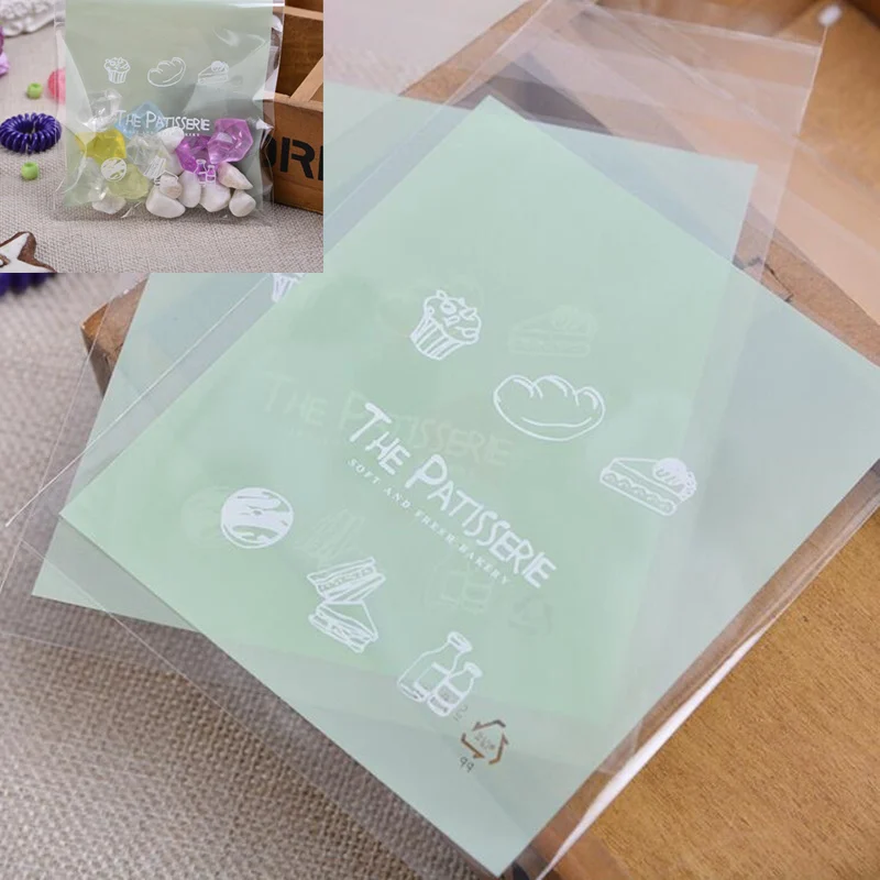 Light Green LBSISI Life 100 шт 10*10+ 3 см мешки для печенья, конфет для дома Рождество свадебное украшение самоклеящаяся пластиковая упаковка для пищевых продуктов полипропиленовый подарочный пакет - Цвет: Light Green
