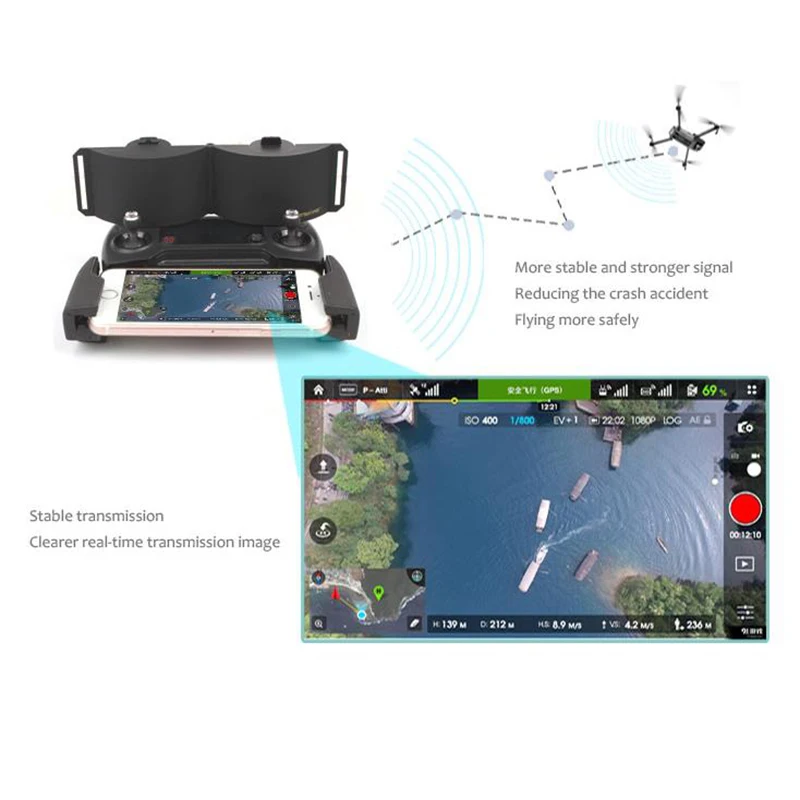 DJI Mavic Air Transmitter Signal Booster for Mini Drone Remote Control Antenna Amplifier Accessories | Электроника
