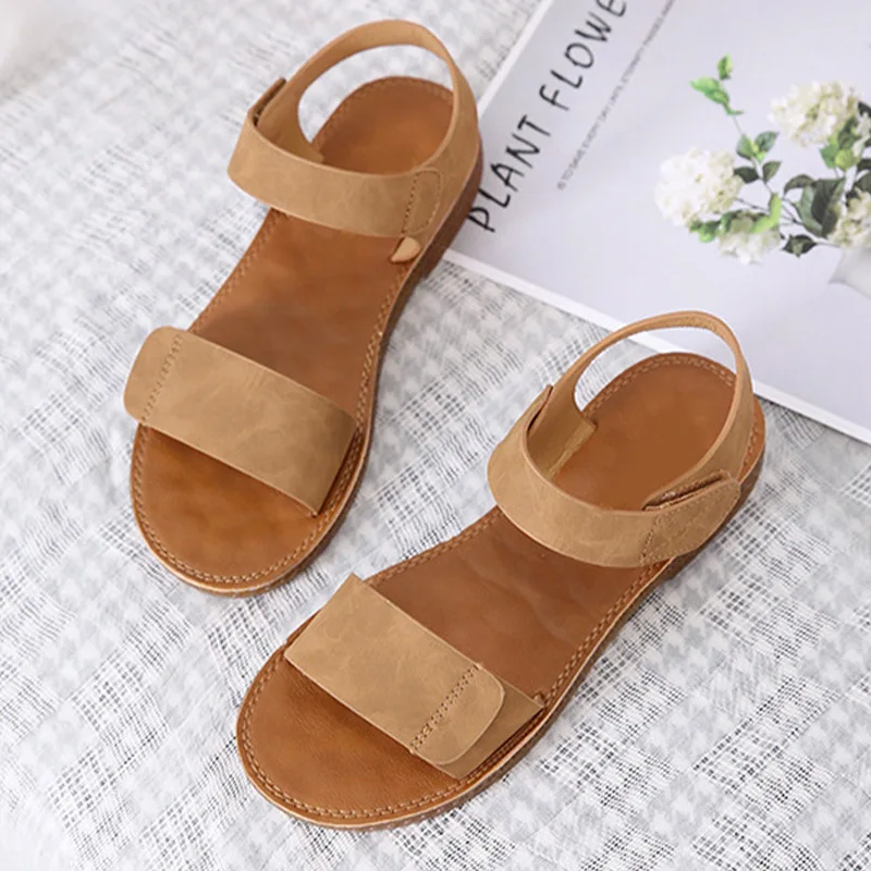 

New Summer Women's Sandals Woman Flat Shoes Open Toe Classic Ladies Sandals Casual Rome Comfort Soft Beach Shoes Sandalias Mujer