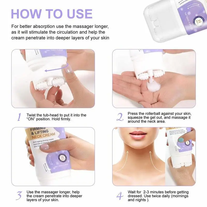

Double Roller Firming Anti-wrinkle Moisturizing Niacinamide Lifting And Reducing Neck Wrinkles Care Cream