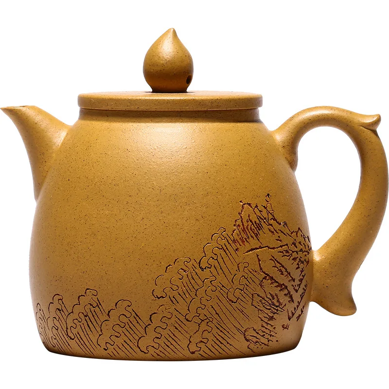 

Exquisite Yixing purple clay teapot famous artist pure handmade teapot home kungfu tea set