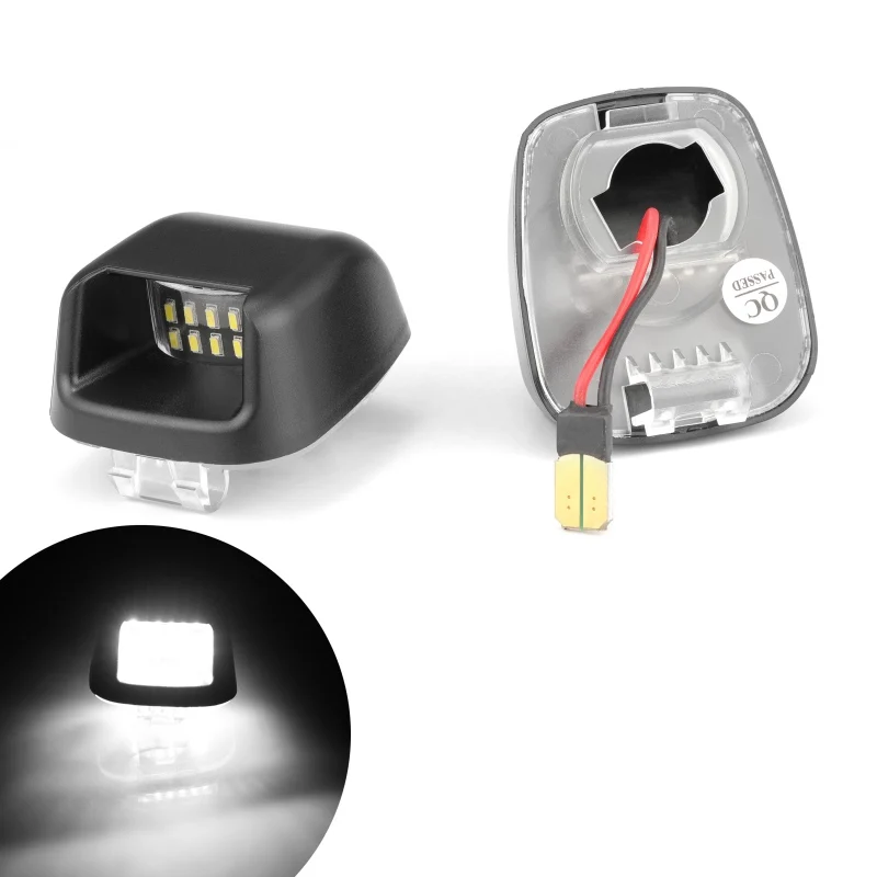 

2pcs LED License Plate Lights Lamps set For Nissan Frontier Xterra navara D40 2005-2016 12V White Number License Plate Lamps