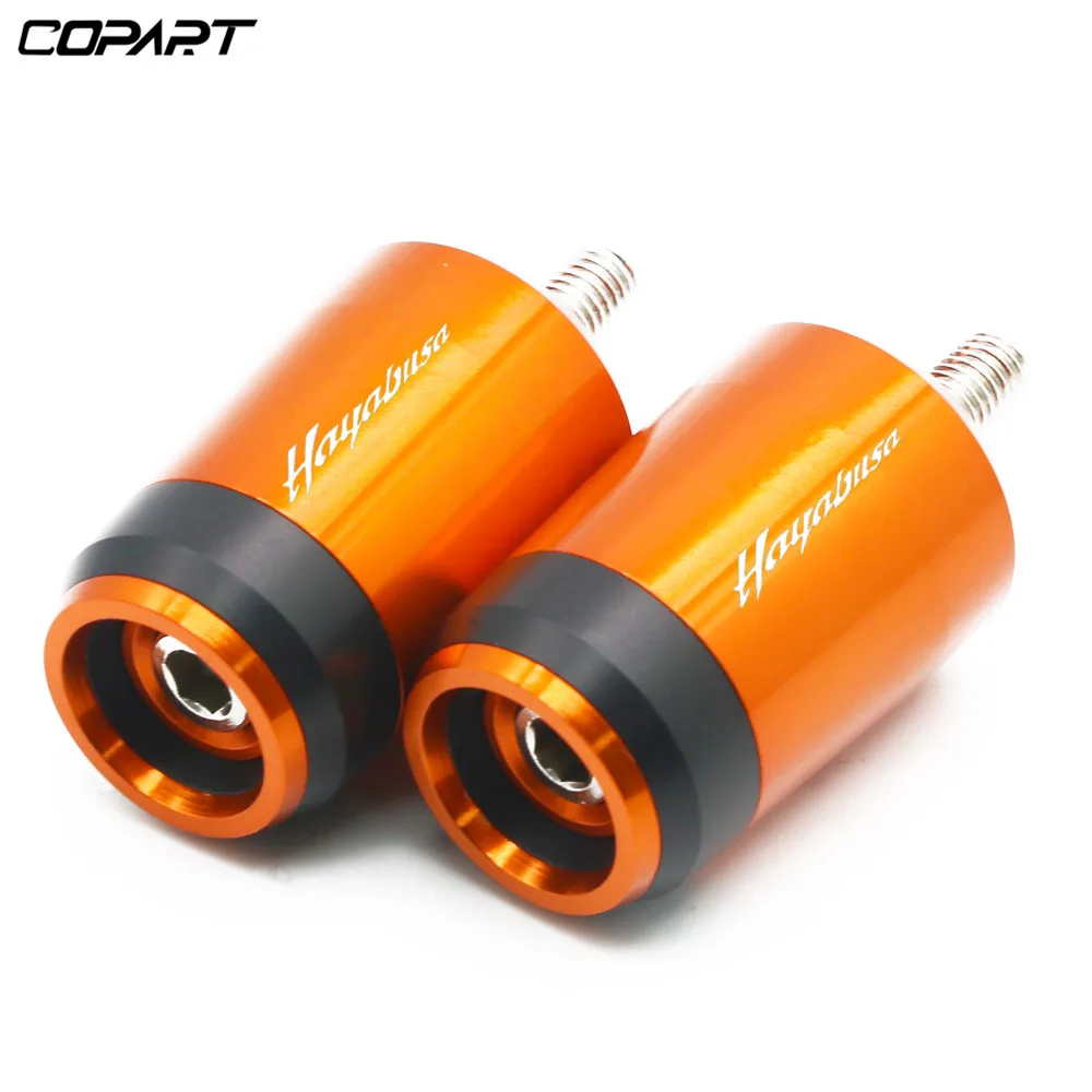 Orange Высококачественный мотоцикл 7/" CNC ручка для мотоцикла наконечники для ручки управления мотоциклом заглушки аксессуары для SUZUKI HAYABUSA GSXR1300 1999 - Цвет: Orange