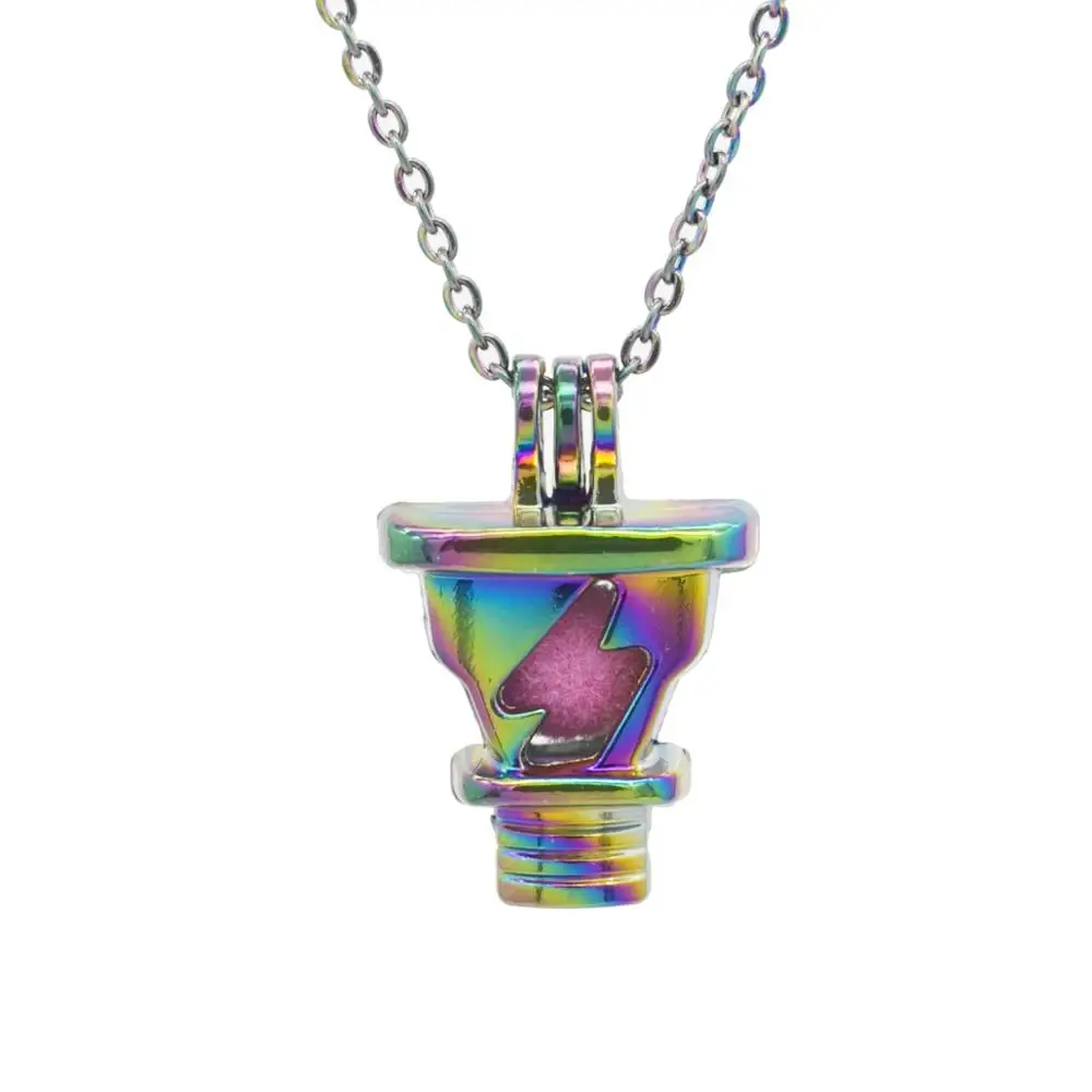 REYOW 1 шт. Радужный штекер молния жемчуг подвеска в форме клеток эфирное масло