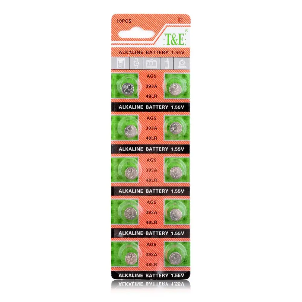 

10pcs/pack AG5 LR754 393 Button Batteries SR754 193 Cell Coin Alkaline Battery 1.55V SR754 193 For Watch Electronic Remote