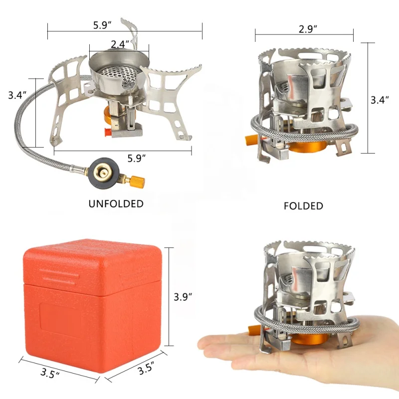 

Outdoor Camping Gas Stove Portable Hiking Electric Stove With Box Foldable Split Stoves 2900W