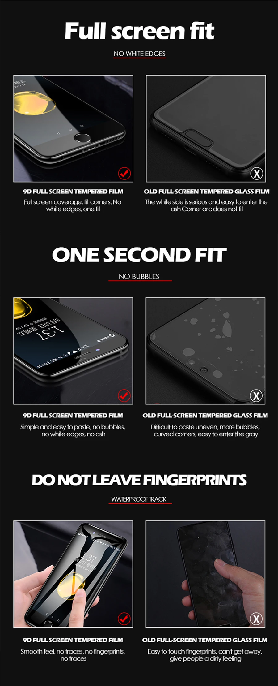 9D защитное стекло с закругленными краями для iPhone 7, 8, 6, 6S Plus, X, XR, XS Max, закаленное защитное стекло для iPhone 11 Pro, Max Glas
