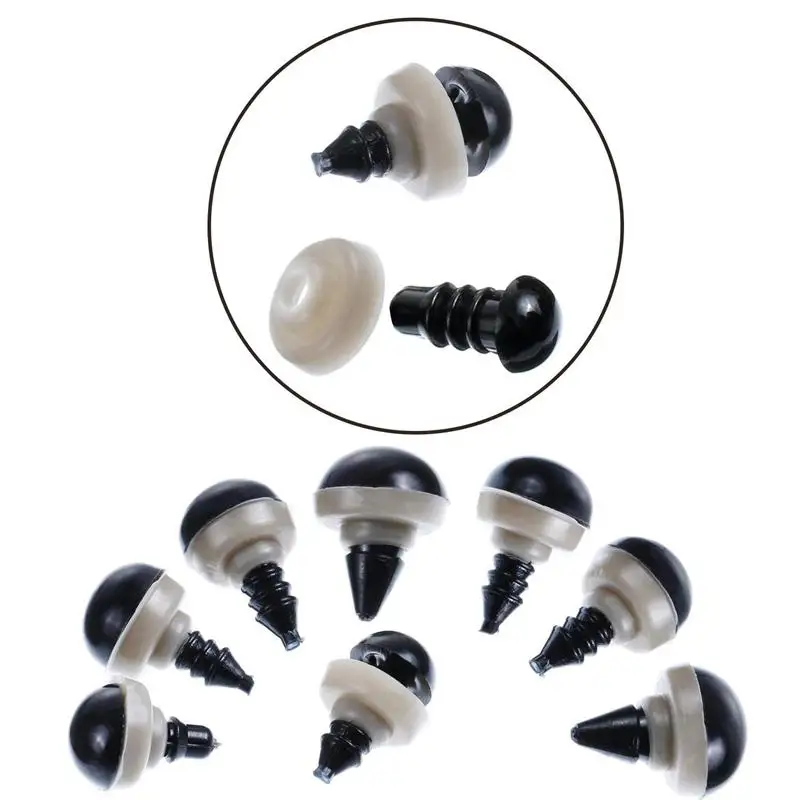 142 штук черные пластиковые защитные глаза с шайбами и коробкой для хранения